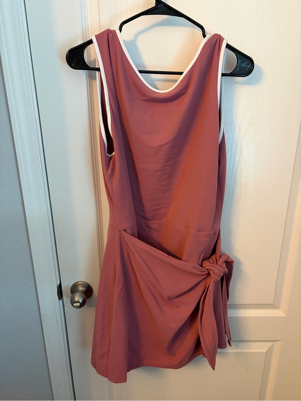 Abercrombie & Fitch Dusty Rose Knot-Waist Mini Dress